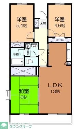 シエルブルー藤が丘の物件間取画像